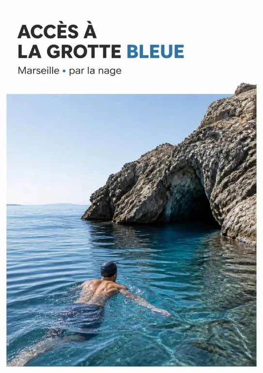 Accès à la grotte bleue Marseille par la nage dans les Calanques