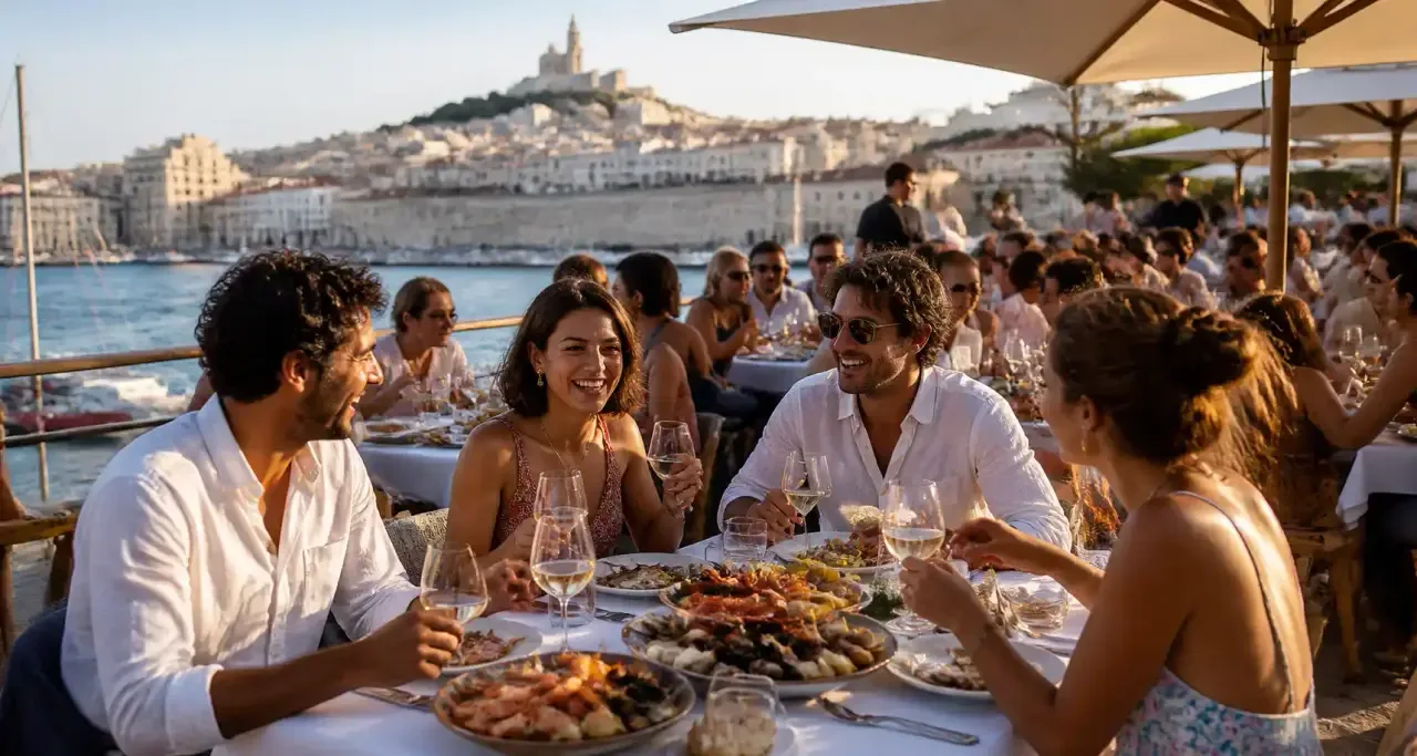 Terrasse de restaurant à Marseille